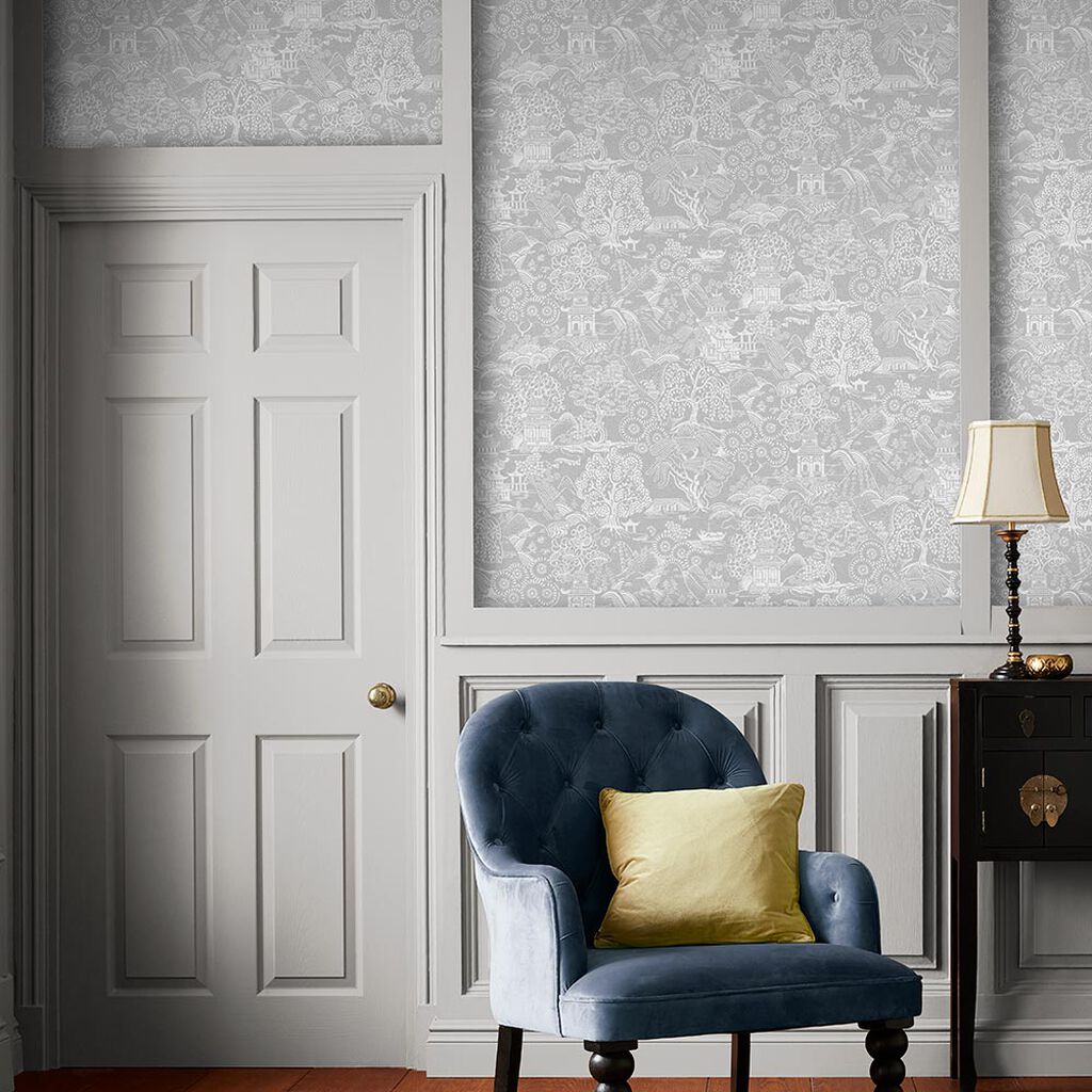 Basuto Room Wallpaper - Gray