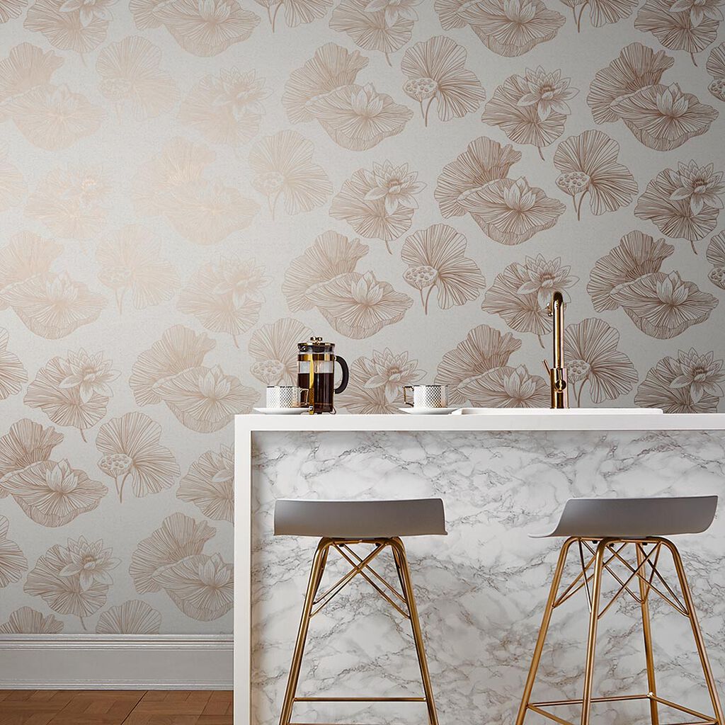 Lotus Room Wallpaper 2 - Cream