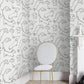 106289 - Buckley Monochrome Wallpaper - White - Graham & Brown