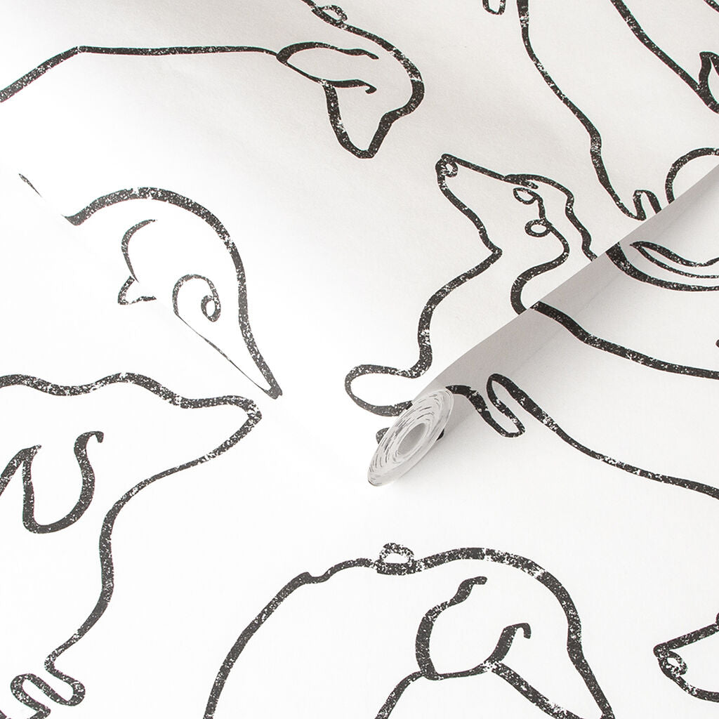 106289 - Buckley Monochrome Wallpaper - White - Graham & Brown