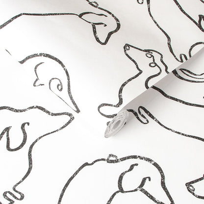 106289 - Buckley Monochrome Wallpaper - White - Graham & Brown