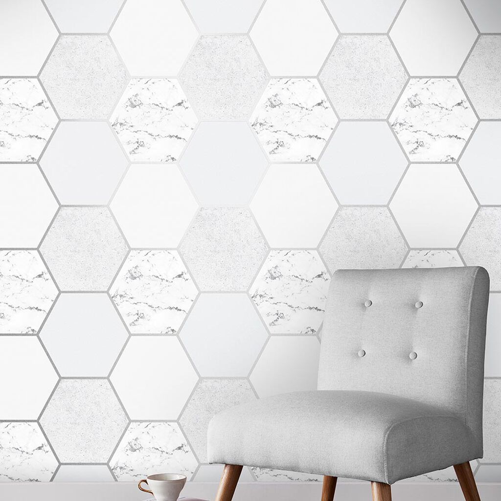 Earthen Room Wallpaper - Silver