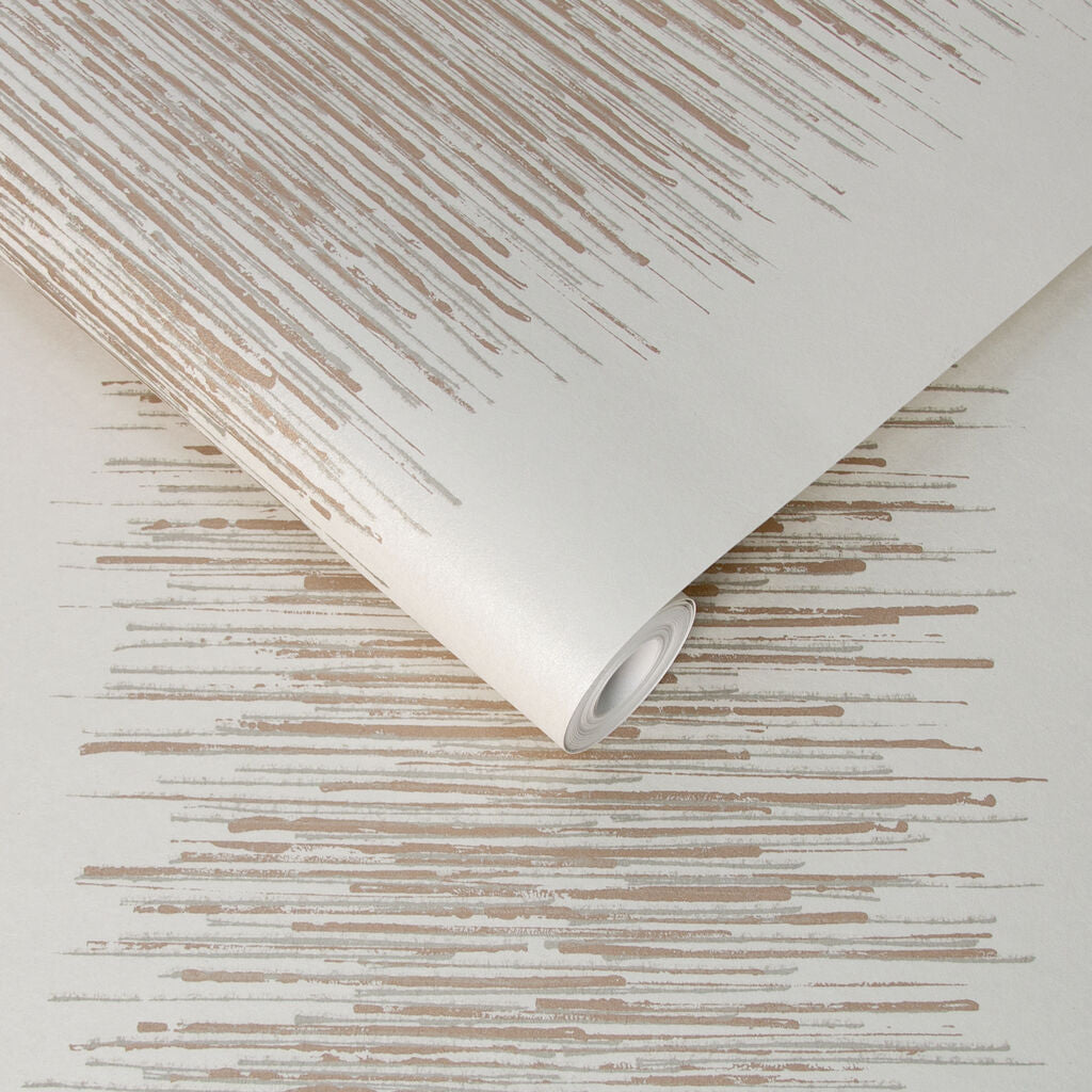 Tornado Stripe Wallpaper - White 