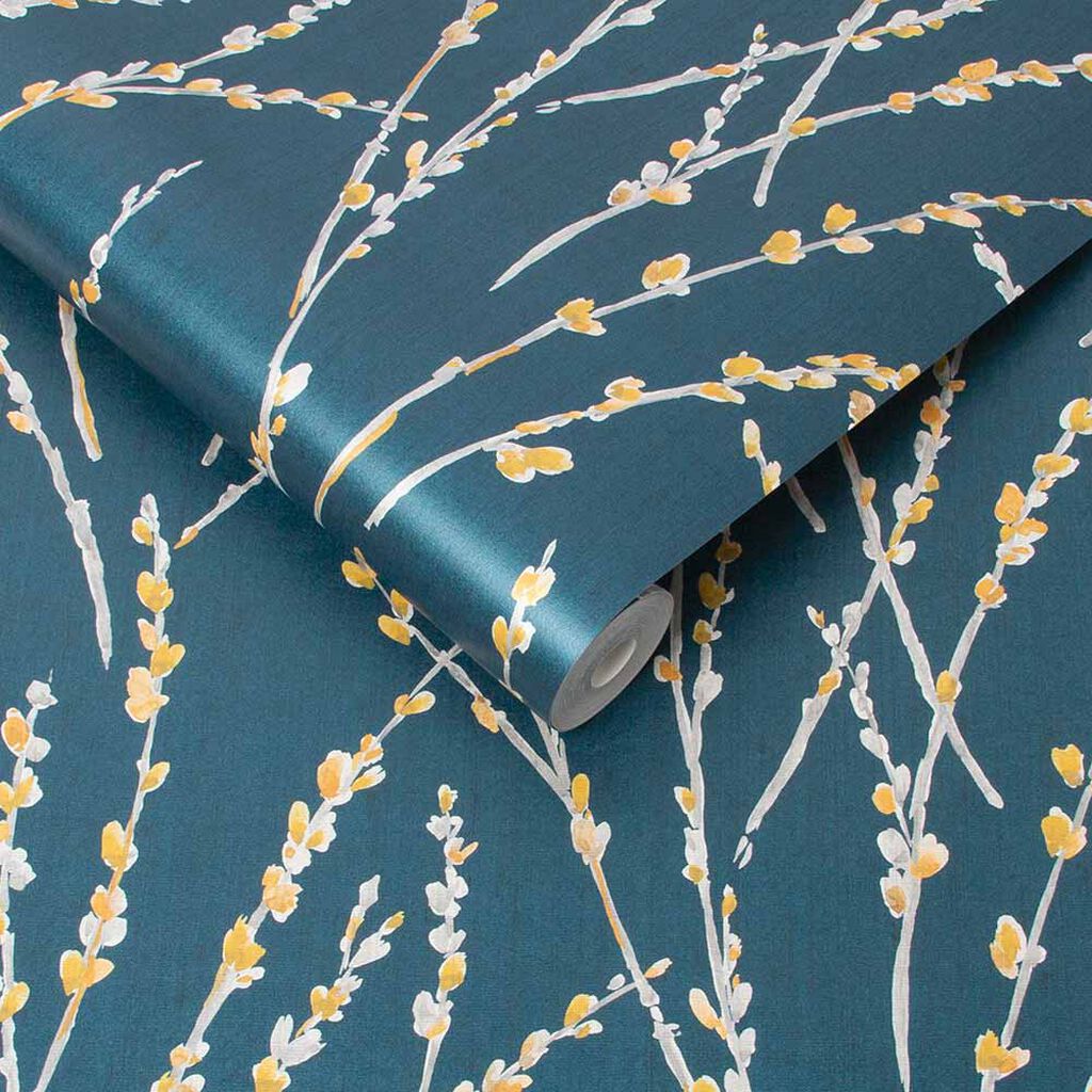 106427 - Floret Wallpaper - Teal - Graham & Brown