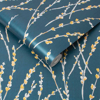 106427 - Floret Wallpaper - Teal - Graham & Brown