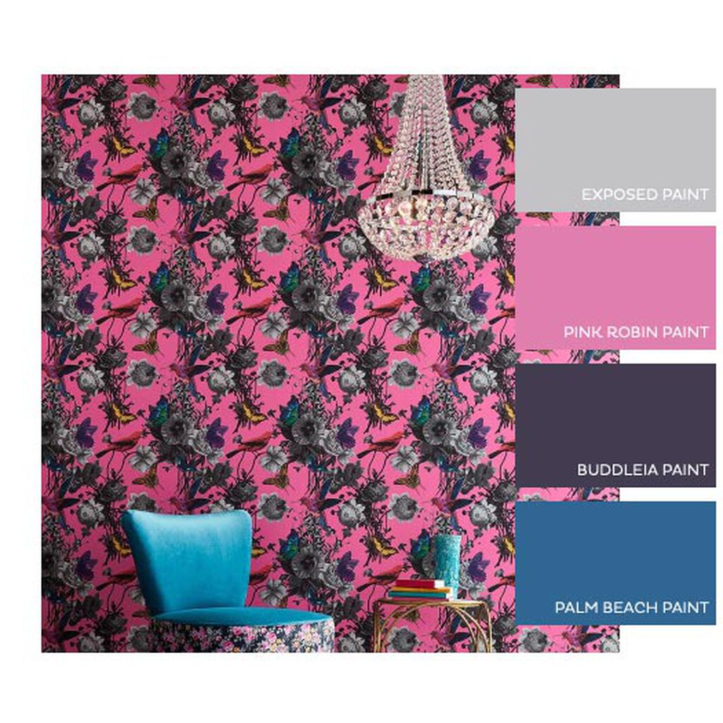 Jardin Room Wallpaper - Pink
