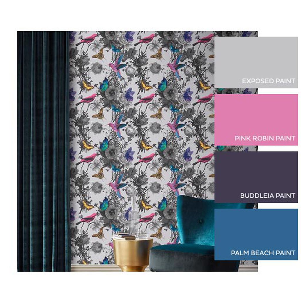 Jardin Room Wallpaper - Gray