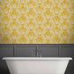 Geo Damask Room Wallpaper 2 - Yellow