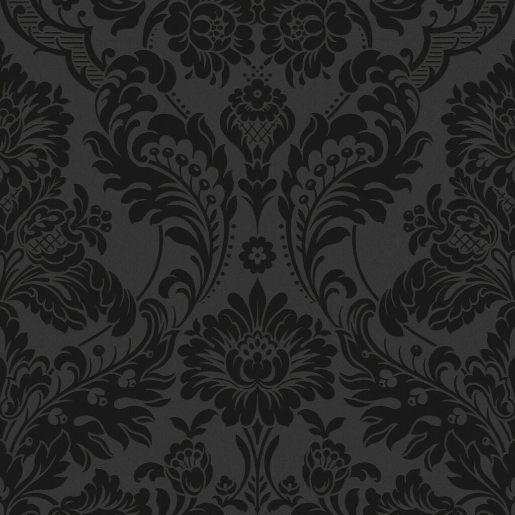 Gothic Damask Wallpaper - Gray