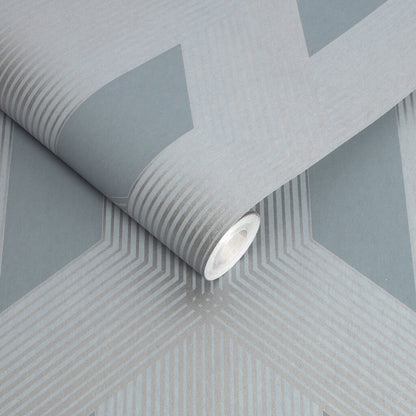 106759 - Lagom Geo Wallpaper - Deep Sky - Graham & Brown