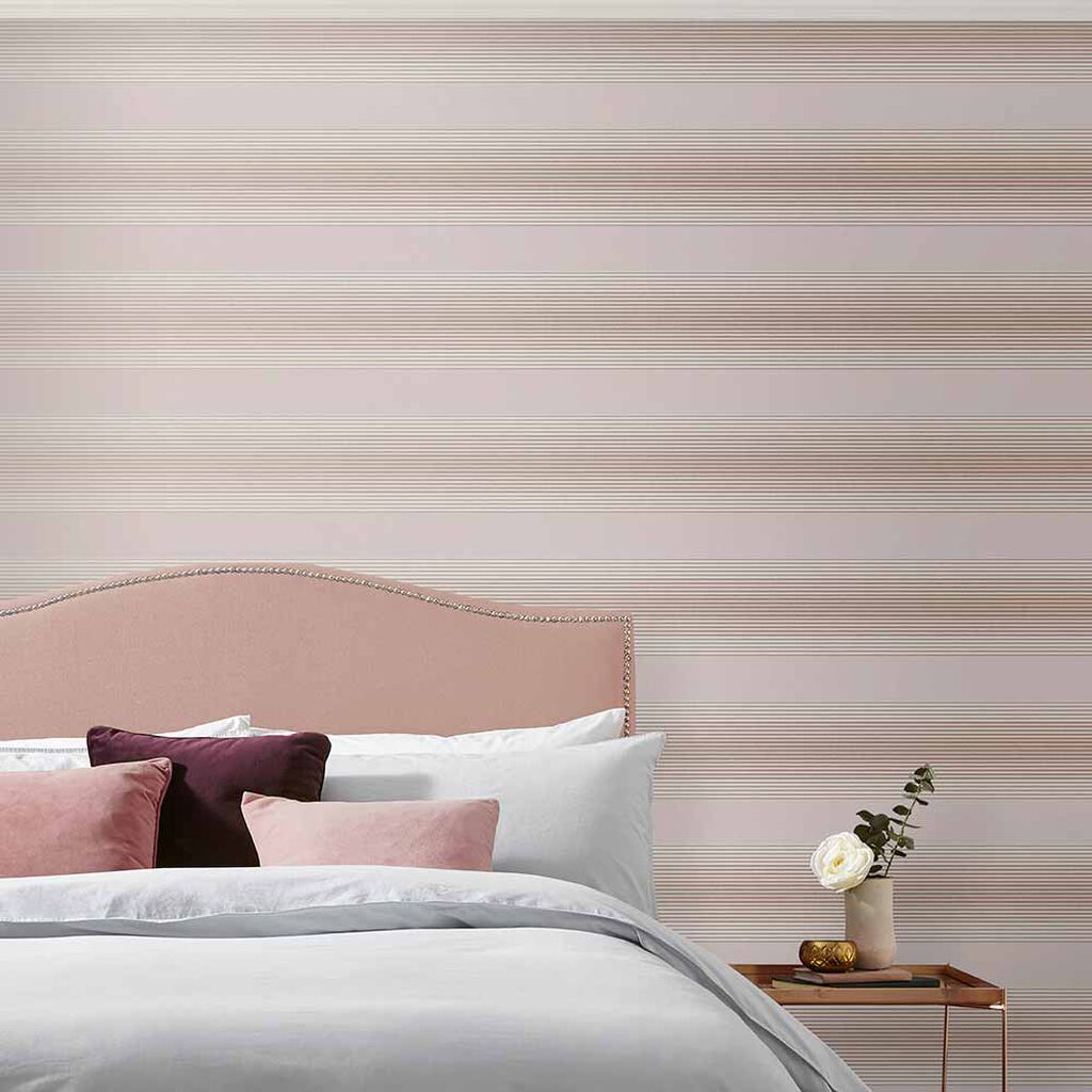 Lagom Stripe Room Wallpaper 2 - Pink