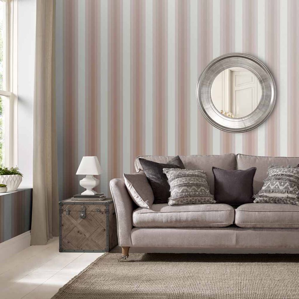 Lagom Stripe Room Wallpaper 3 - Cream