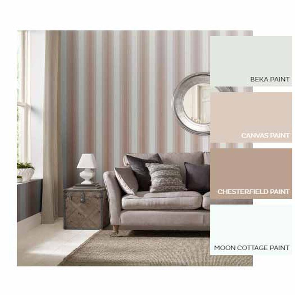 Lagom Stripe Room Wallpaper - Cream