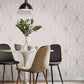 107589 - Harmony Wallpaper - White Rose Gold - Graham & Brown
