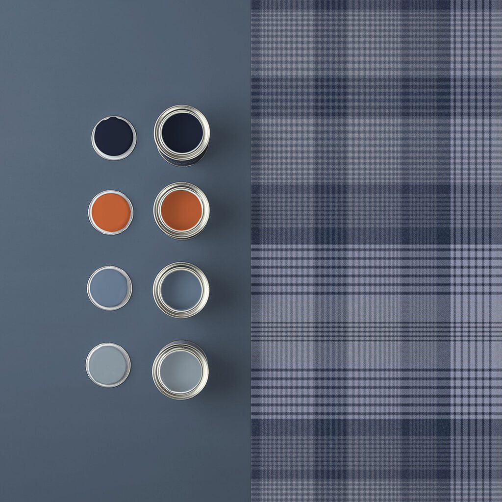 Heritage Plaid by Graham & Brown - Blue - Wallpaper - 107595
