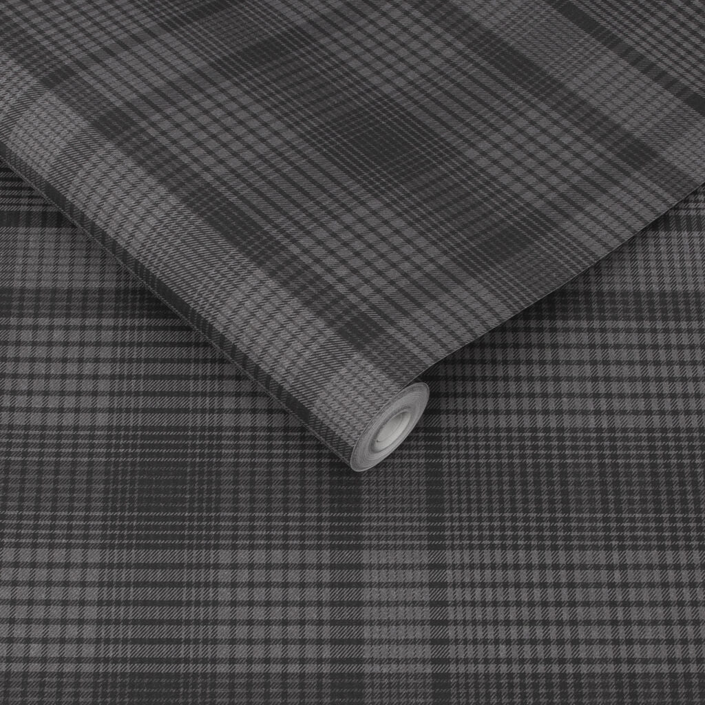 107596 - Heritage Plaid Wallpaper - Charcoal - Graham & Brown