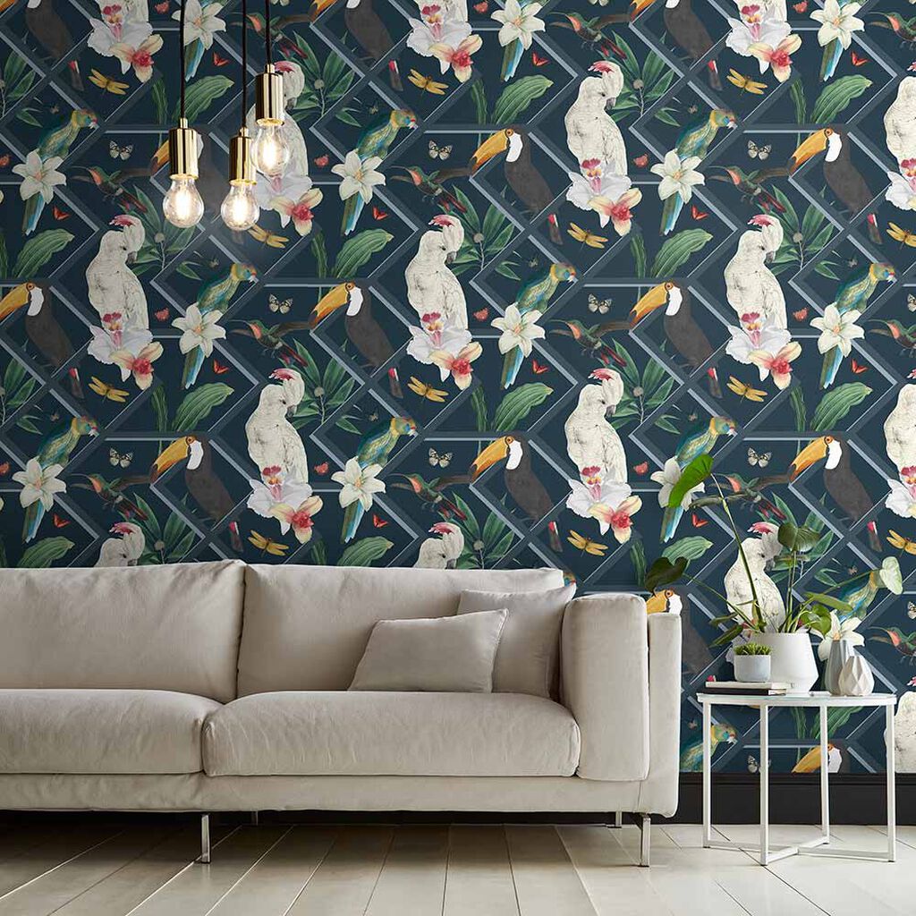 Perch Room Wallpaper 2 - Blue