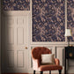 107609 - Palma Wallpaper - Soft Gold & Notte  - Graham & Brown