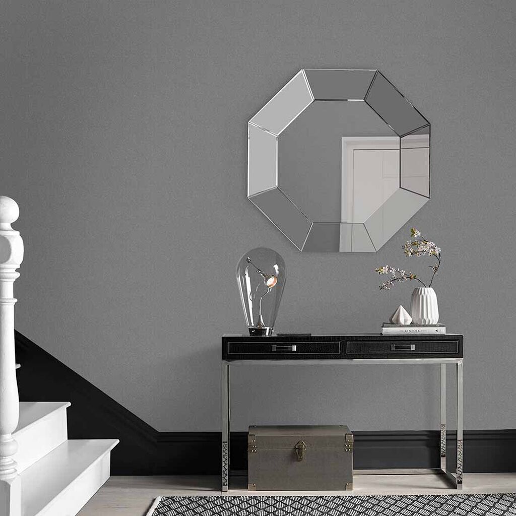 Shadow Charcoal Plain Room Wallpaper 2 - Gray
