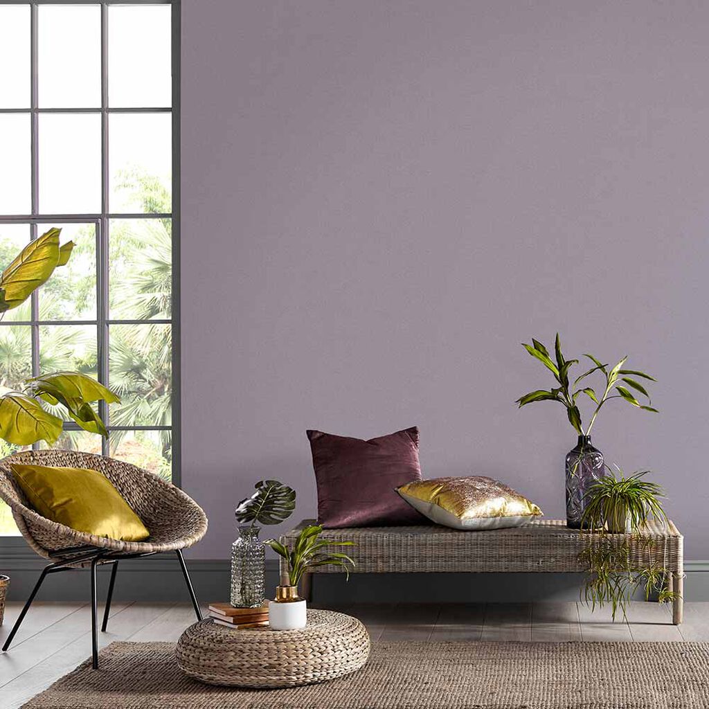 Blissful Heather Plain Room Wallpaper 2 - Purple