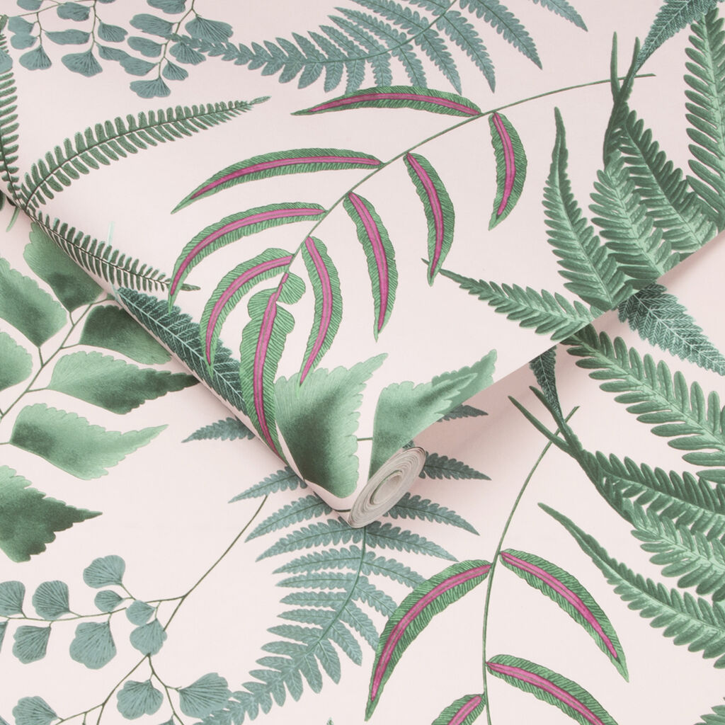 107878 - Midsummer Fern Wallpaper - Blush - Graham & Brown