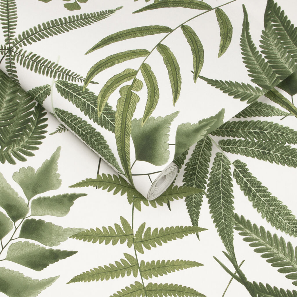 107880 - Midsummer Fern Wallpaper - Lush - Graham & Brown
