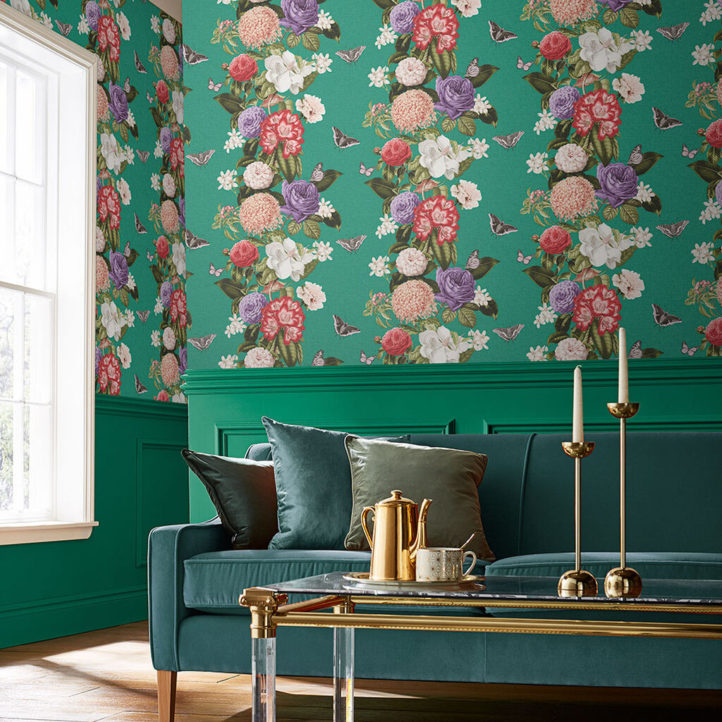 Bloomsbury Room Wallpaper 2 - Green