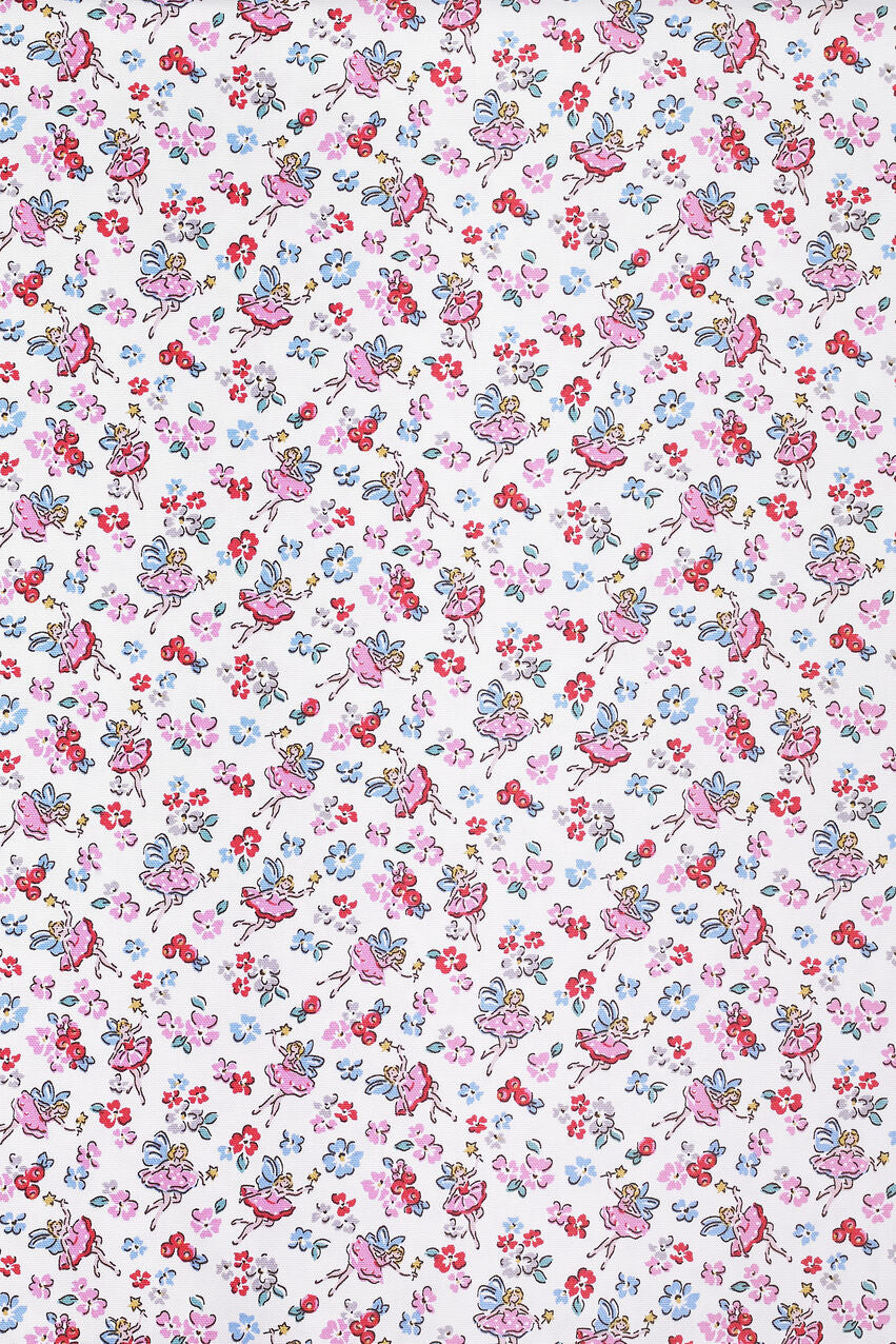 Little Fairies Cotton Fabric Roll - Pink