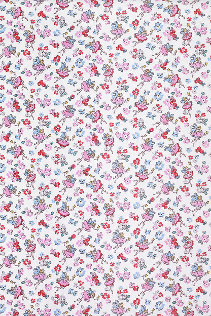 Little Fairies Cotton Fabric Roll - Pink