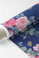 Antique Rose Cotton Room Fabric Roll - Blue