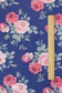 Antique Rose Cotton Room Fabric Roll - Blue