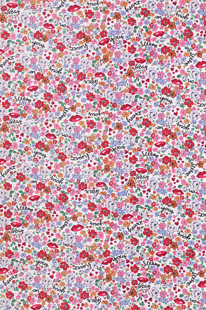 Lots of Love Cotton Fabric Roll - Pink