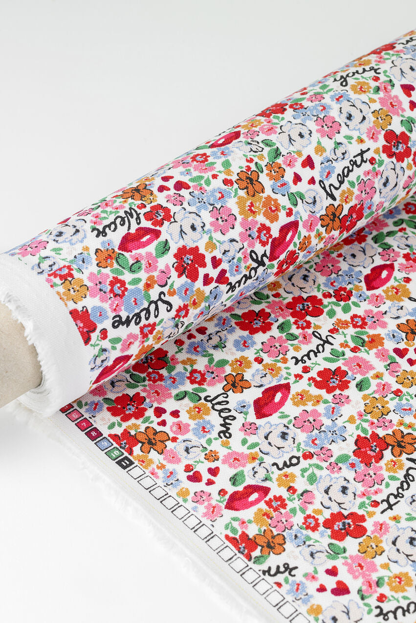 Lots of Love Cotton Room Fabric Roll - Pink