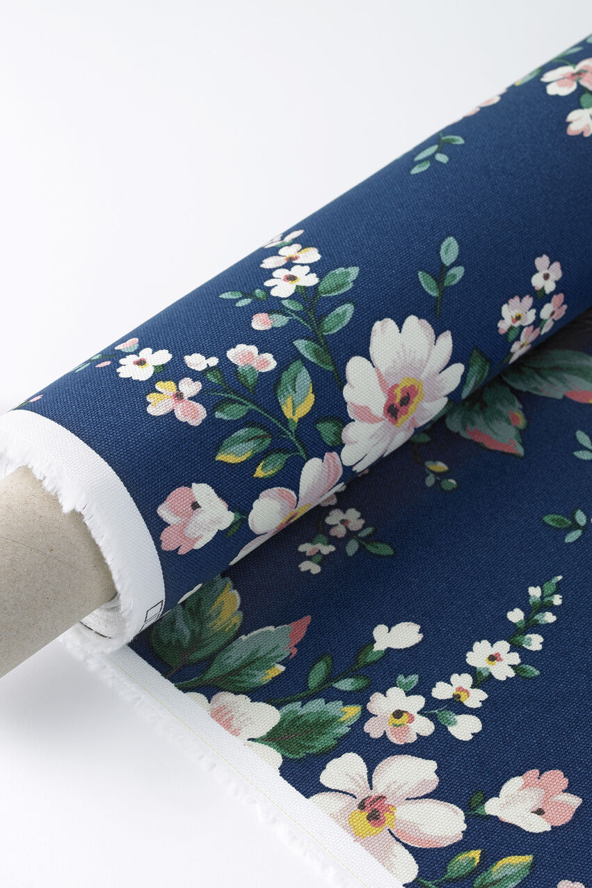 Spitalfields Cotton Room Fabric Roll - Blue