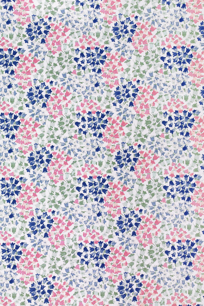 Tiny Painted Bluebell Cotton Fabric Roll - Pink