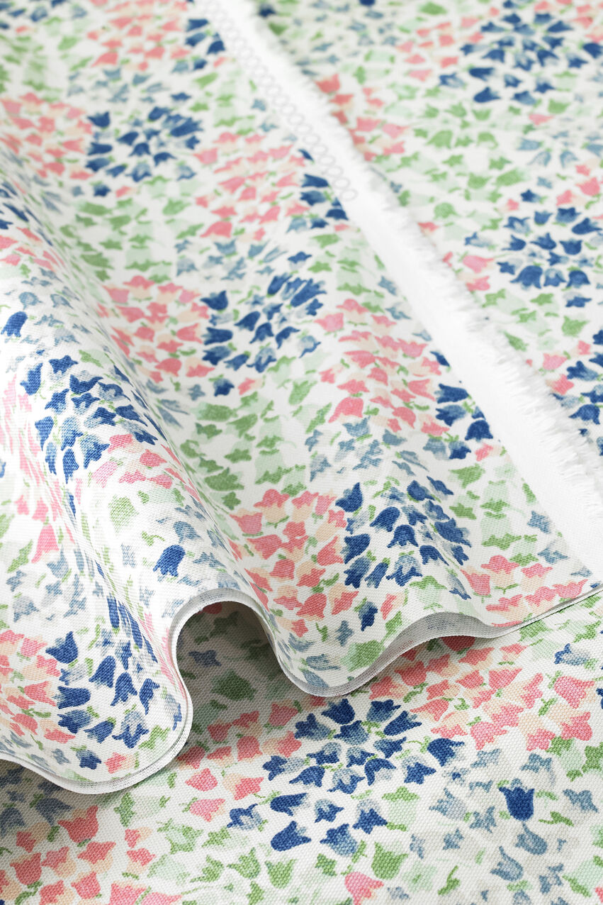 Tiny Painted Bluebell Cotton Room Fabric Roll - Pink
