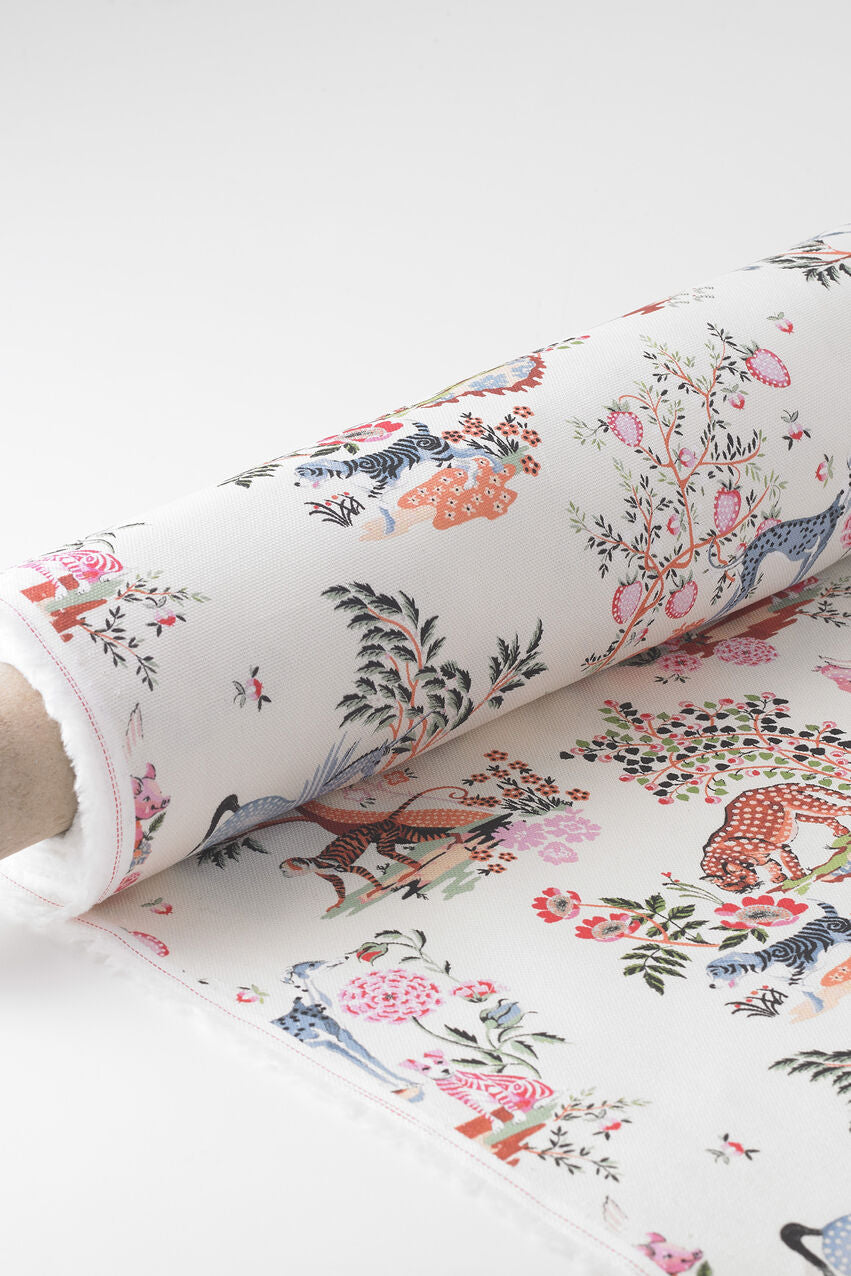 Painted Kingdom Cotton Room Fabric Roll - Pink