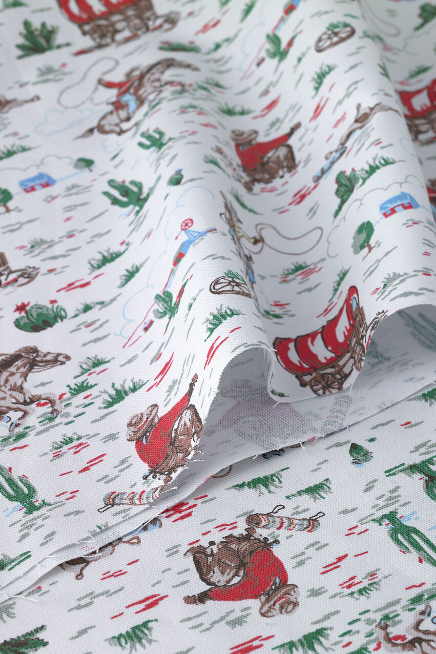 Cowboy Cotton Room Fabric Roll - Green