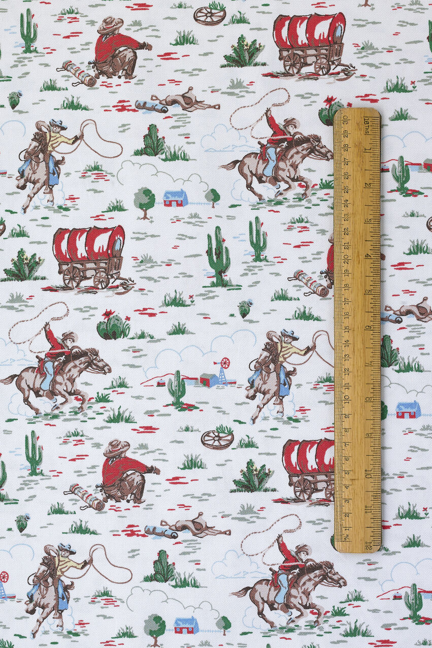 Cowboy Cotton Room Fabric Roll - Green