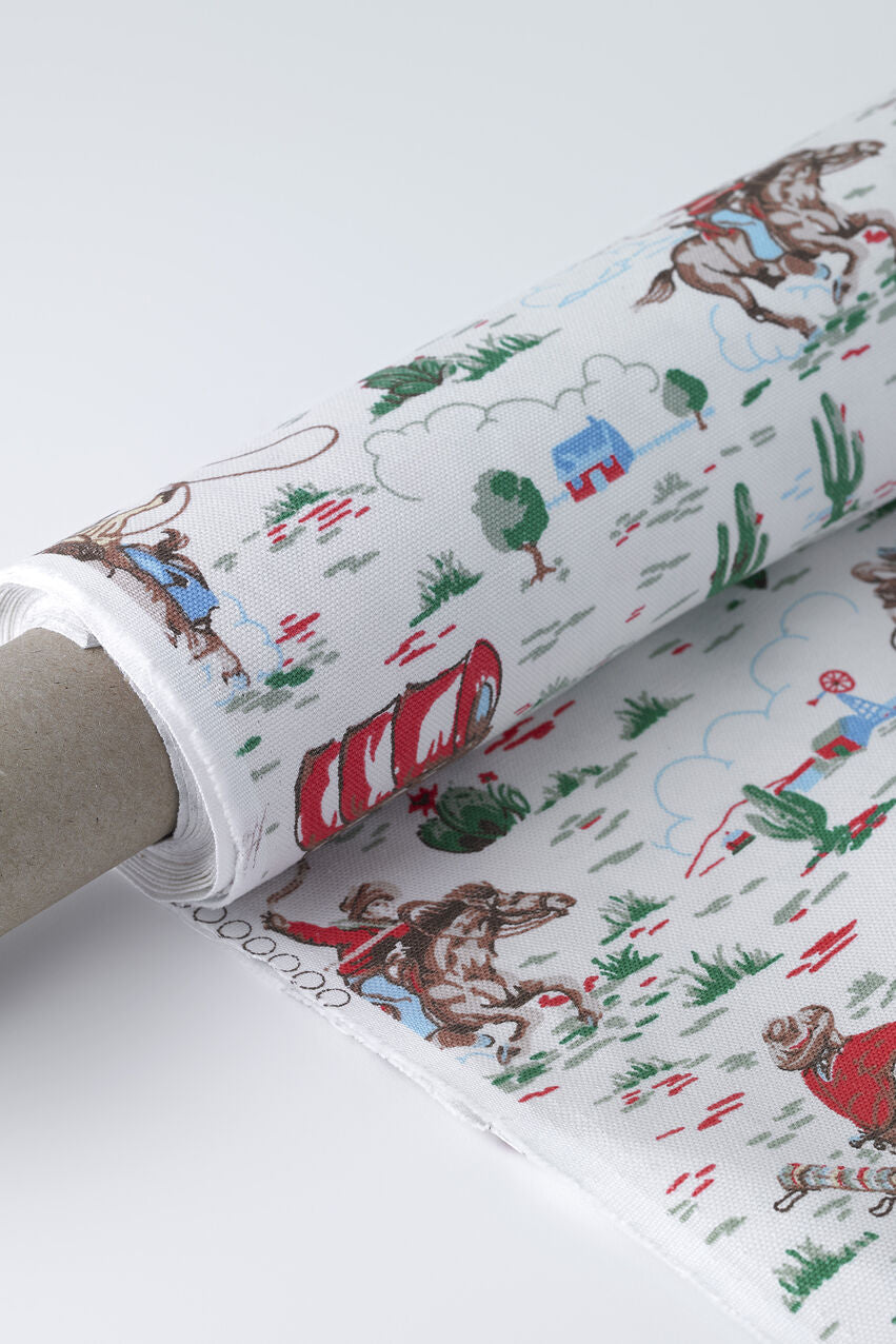 Cowboy Cotton Room Fabric Roll - Green