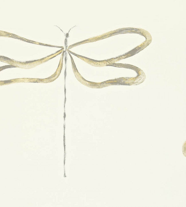 Dragonfly Wallpaper - White 
