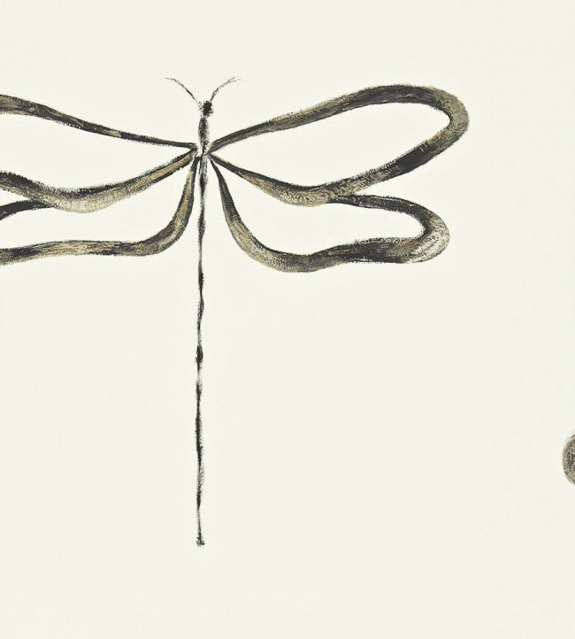 Dragonfly Wallpaper - Cream 