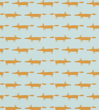 Little Fox Wallpaper - Teal