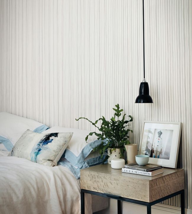 Croquet Stripe Wallpaper - Gray - Cole & Son