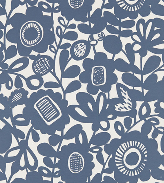  Kukkia Wallpaper - Blue