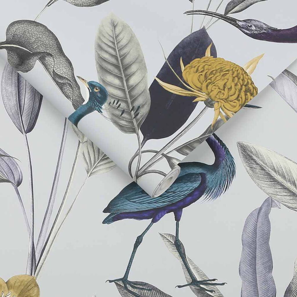 111721 - Glasshouse Wallpaper - Soft Grey - Graham & Brown