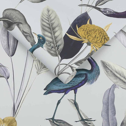 111721 - Glasshouse Wallpaper - Soft Grey - Graham & Brown