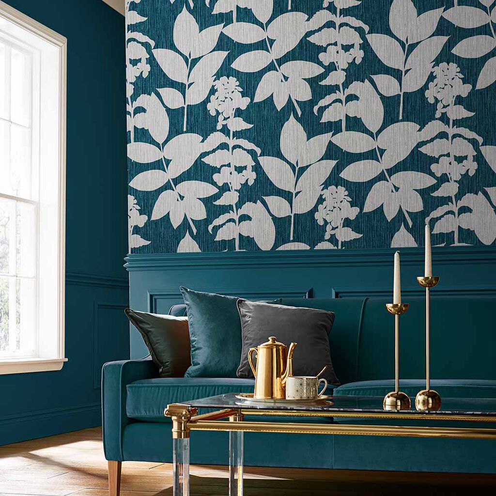 111723 - Aspen Wallpaper - Teal - Graham & Brown