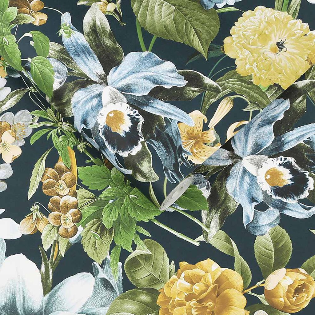 111731 - Glasshouse Flora Wallpaper - Green - Graham & Brown