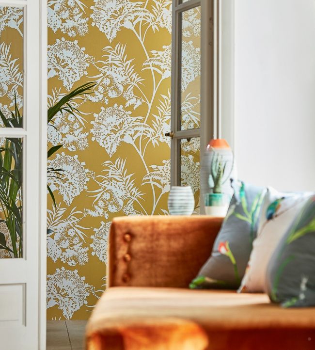 Bavero Room Wallpaper - Gold